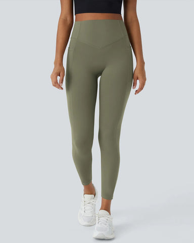 High Waisted Butt Lifting Tummy Control Side Pocket Shaping Training Leggings（复制图片）