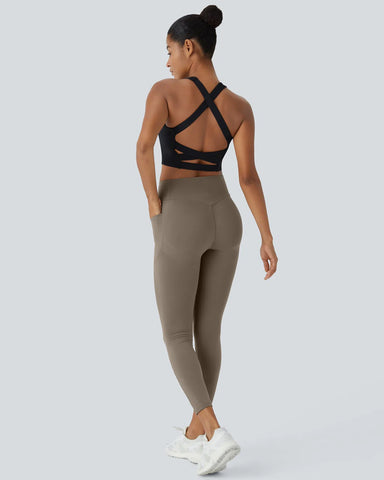High Waisted Butt Lifting Tummy Control Side Pocket Shaping Training Leggings（复制图片）