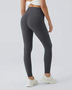 High Waisted Tummy Control Side Pocket Shaping Training Capri Leggings
