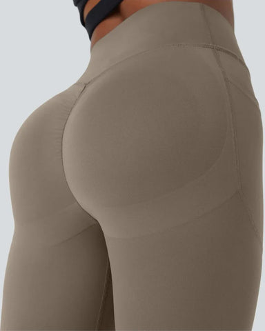 High Waisted Butt Lifting Tummy Control Side Pocket Shaping Training Black Leggings