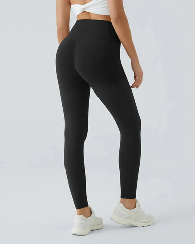 Woobilly High Waisted Butt Lifting Tummy Control Side Pocket Shaping Workout Training Leggings