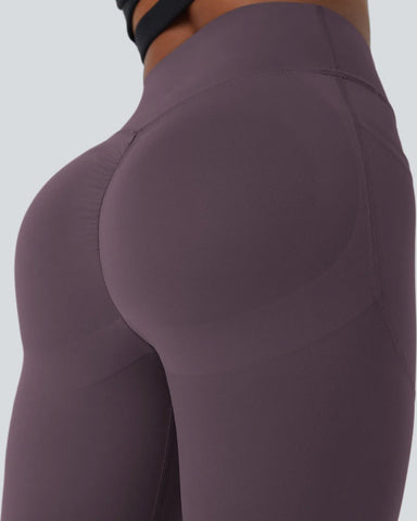 Woobilly High Waisted Butt Lifting Tummy Control Side Pocket Shaping Training Workout Leggings