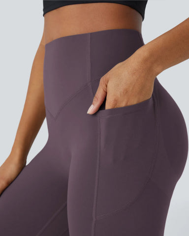 Woobilly High Waisted Butt Lifting Tummy Control Side Pocket Shaping Training Workout Leggings