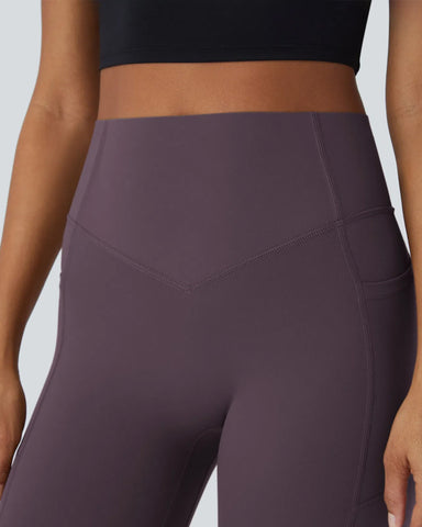 Woobilly High Waisted Butt Lifting Tummy Control Side Pocket Shaping Training Workout Leggings