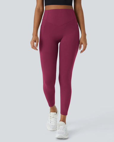Woobilly High Waisted Butt Lifting Tummy Control Side Pocket Shaping Training Workout Leggings