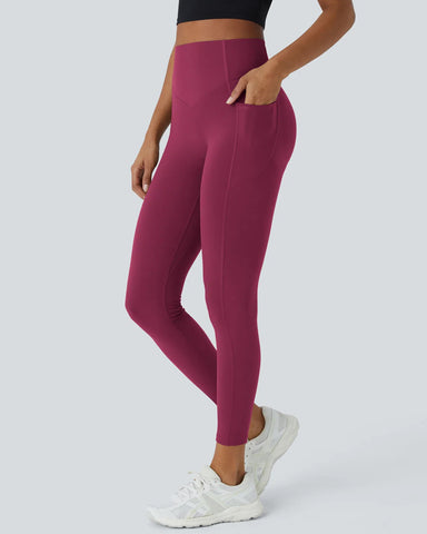 Woobilly High Waisted Butt Lifting Tummy Control Side Pocket Shaping Training Workout Leggings