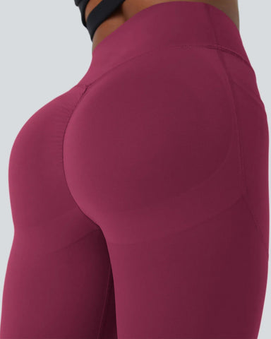 Woobilly High Waisted Butt Lifting Tummy Control Side Pocket Shaping Training Workout Leggings