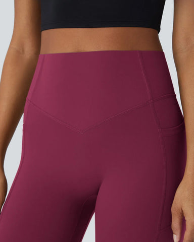 Woobilly High Waisted Butt Lifting Tummy Control Side Pocket Shaping Training Workout Leggings