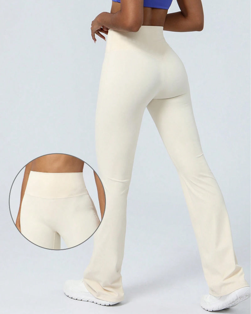 High Waist Butt-lifting Flare Leggings For Women