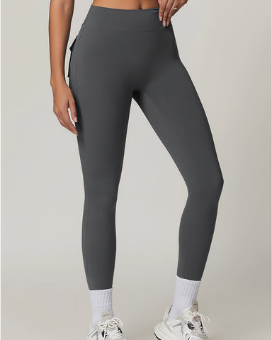 Y2K Wide Waistband High Stretch Pocket Cargo Butt Lifting Workout Quick Drying Leggings