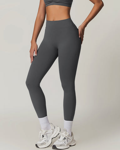 Y2K Wide Waistband High Stretch Pocket Cargo Butt Lifting Workout Quick Drying Leggings