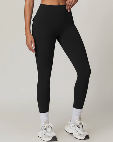 Y2K Wide Waistband High Stretch Pocket Cargo Butt Lifting Workout Quick Drying Leggings