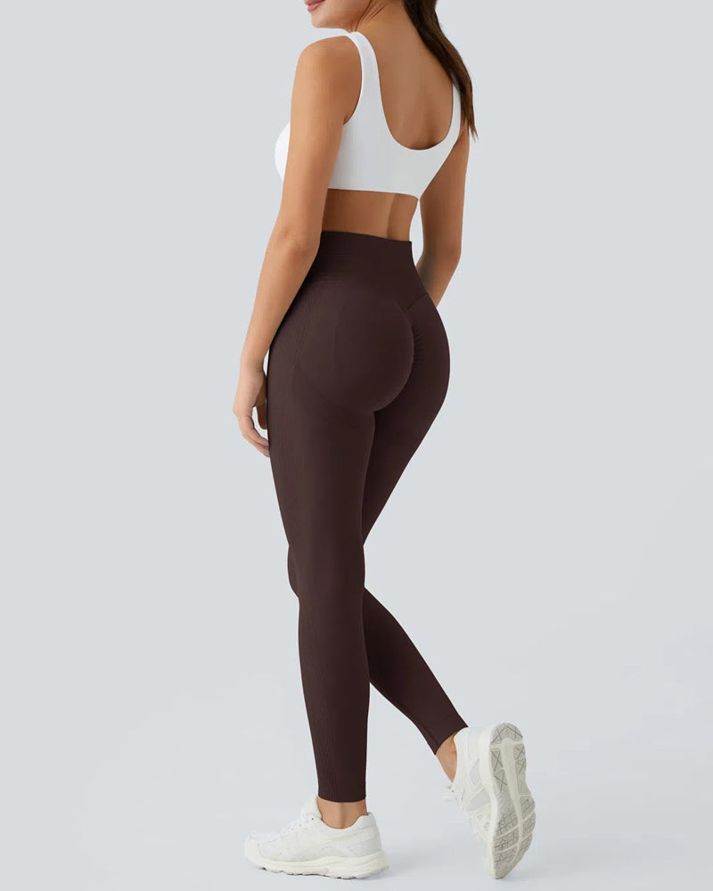 High Waisted Tummy-Control Butt Lifting Seamless Workout Leggings