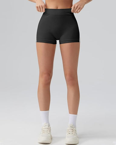 Tummy Control Side Stripes Gym Yoga Seamless Active Shorts
