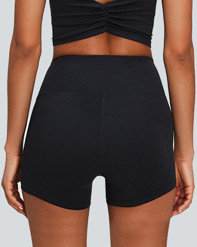 Tummy Control Side Stripes Gym Yoga Seamless Active Shorts