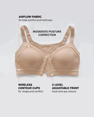 Woobilly®-Comfort Posture Corrector Bra with Contour Cups Bra (BUY 1 GET 2 FREE)-WHITE