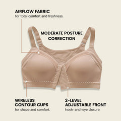 Woobilly®-Comfort Posture Corrector Bra with Contour Cups Bra (BUY 1 GET 2 FREE)-BEIGE