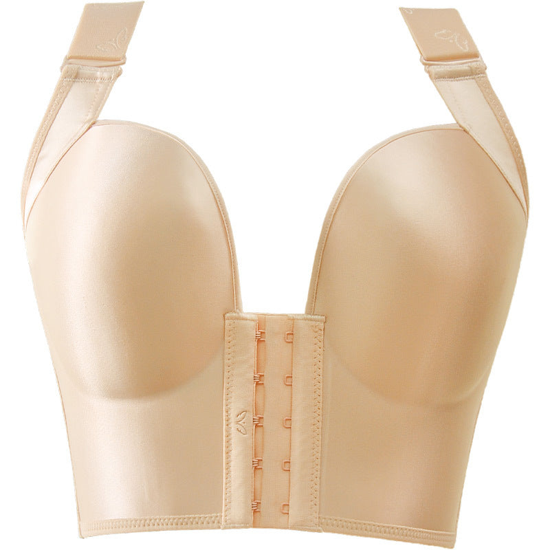 OWTERY Woobillybra - Woobilly Deep Cup Bra Hide Back Fat, Nakans Back  Smoothing Push Up Bra (Beige,34A) at  Women's Clothing store