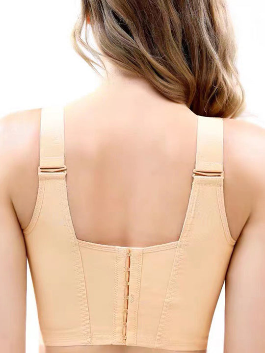 Front Closure Back Smoothing Bra-Nude - Woobilly