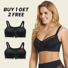 Woobilly®-Comfort Posture Corrector Bra with Contour Cups Bra (BUY 1 GET 2 FREE)-BLACK