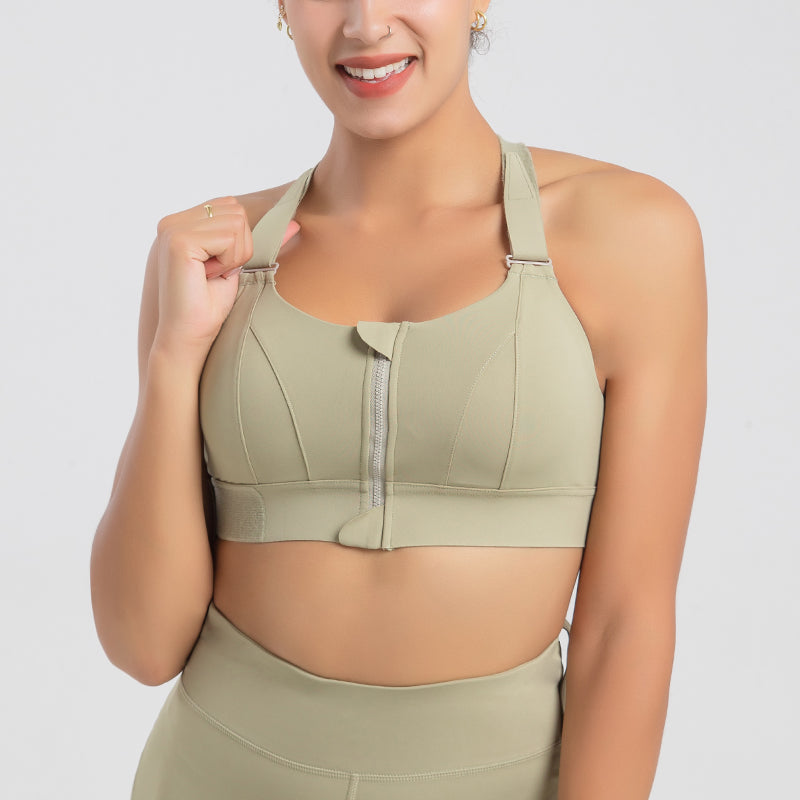 Activewear For Women: Large Breasts Sweat Protection Large Sizes Sports Bra  Lace Gym Padded Shock Absorber Bustier Bralette Skin Colour Sexy  Lightweight Multiway T Shirt Bra Push Up Bra, khaki, XXL 