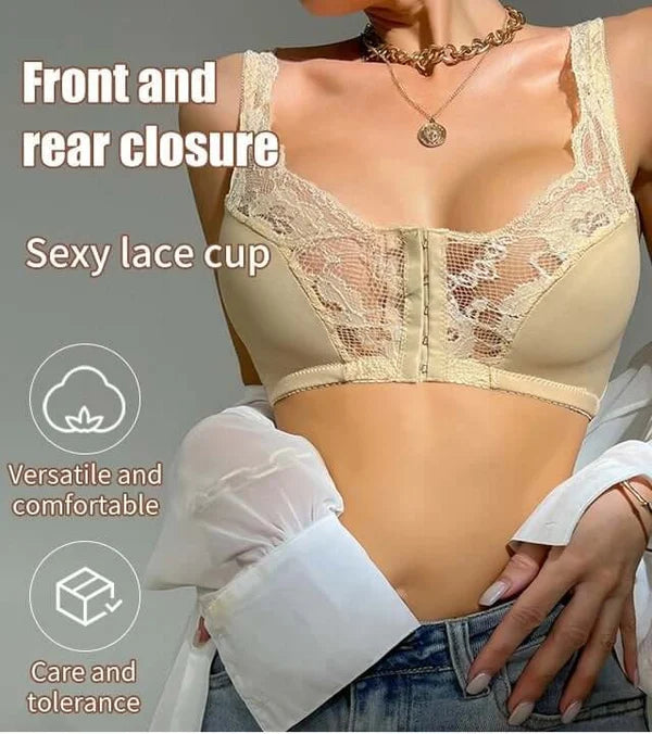 Lingerie For Women Women Lace Front Button Shaping Cup Adjustable