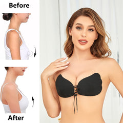 Woobilly®Strapless Backless Adhesive Invisible Lift up & Push up Bra-（Buy 1 Get 1 Free）(2 PACK)-Black