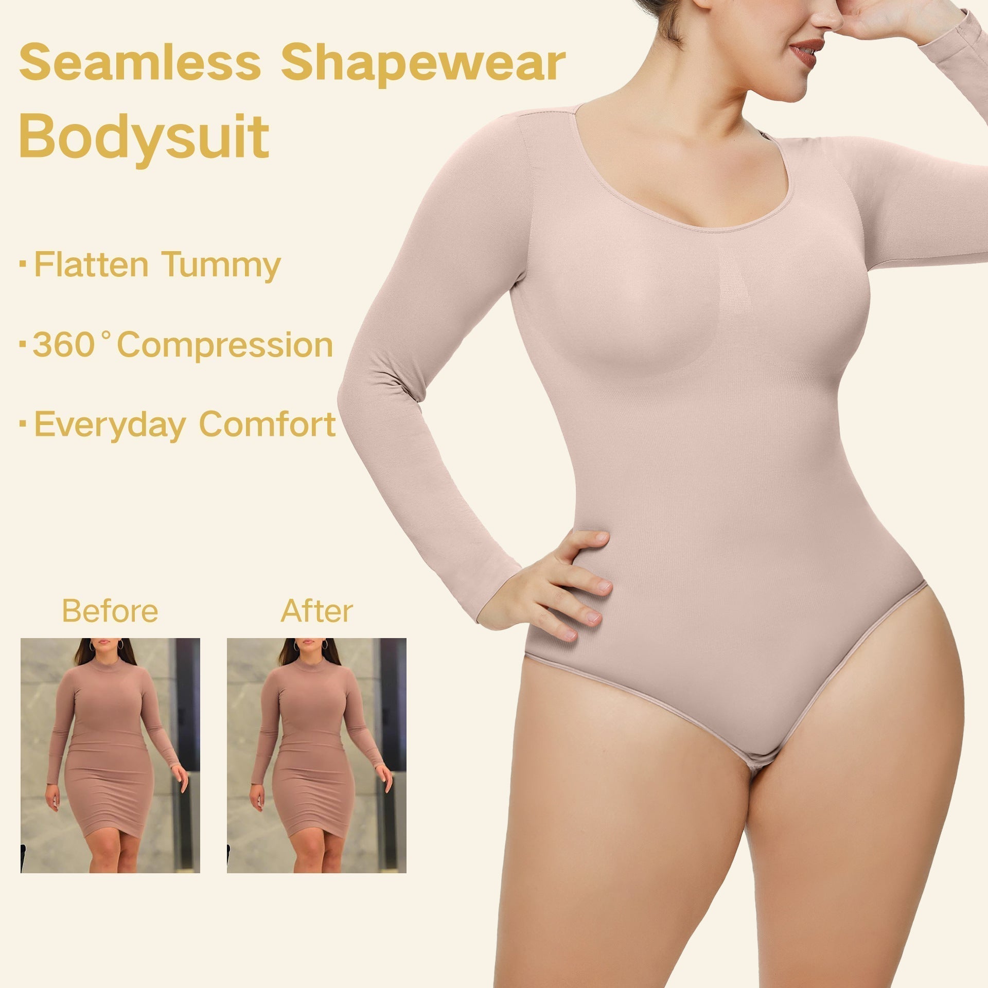 360° Under Control Bodysuit Shapewear - Woobilly